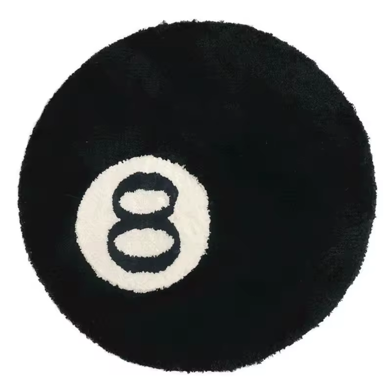 Black Billiard Ball Carpet